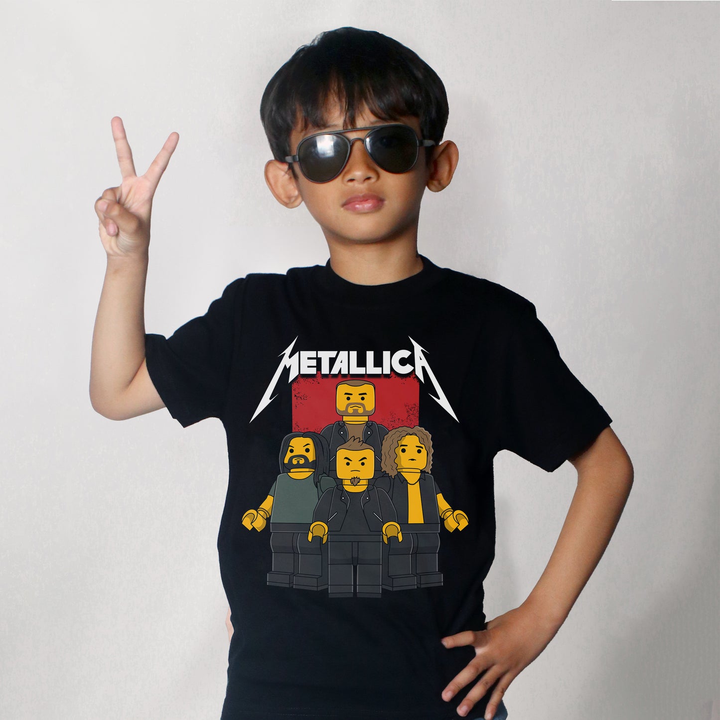 Baju Anak Kaos Band Metallica Lego