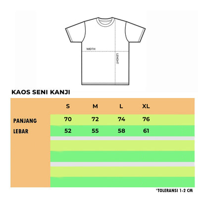 Official Tees Dewasa From Seni Kanji - Sikecil Muali Aktif Yaa Bund