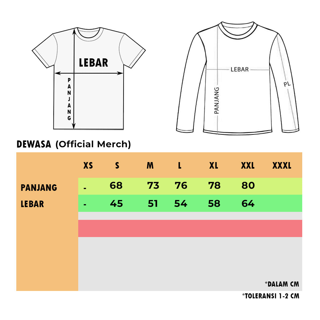 Official Merchandise Baju Dewasa Jeruji - W96