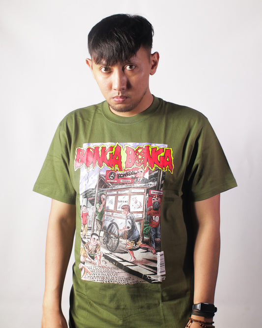 Kaos Dewasa Official Merchandise Bonga Bonga - Anti Part*i Green